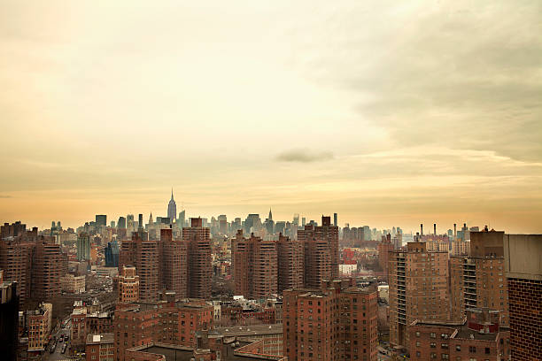 istock Manhattan Skyline from Red Brick Buildings 142265300