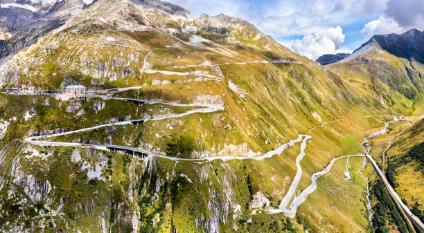 istock Road to Furka Pass in Switzerland 1422659110