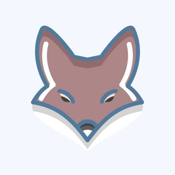 istock Icon Fox. related to Animal Head symbol. doodle style. simple design editable. simple illustration. cute. education 1422661006