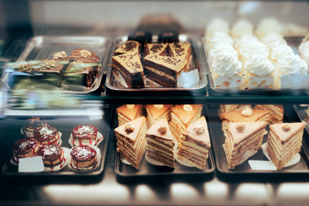 istock Cake Desserts Display in a Confectionery Store Showcase Window 1422664961