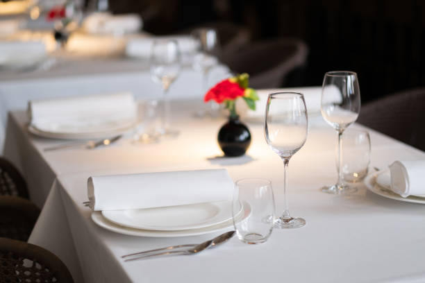 istock empty glass of water on the table with blur background 1422666227