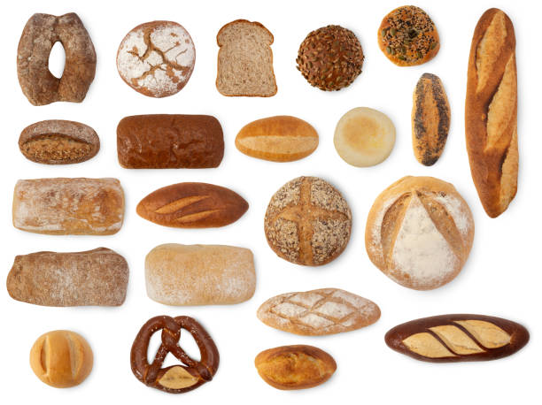 istock Set of Bread isolated on white background with clipping path 1422668300