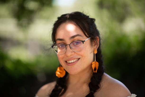 istock Mexican Woman Portrait Looking at Camera 1422680577