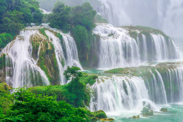 istock Outdoor waterfall natural landscape panorama 1422690661