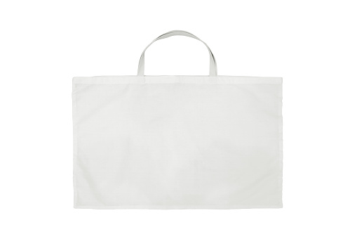 White cloth handbags tote isolated on white background with clipping path