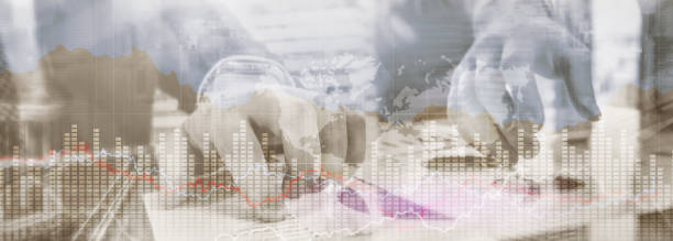 istock Business Growth Finance graph chart forex exchange concept double exposure mixed media 1422698890
