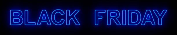 istock neon black friday on dark background. 3d illustration 1422699930