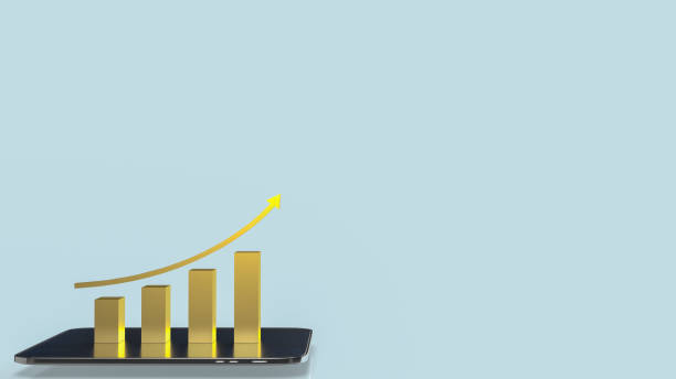 istock The gold chart on tablet for business concept 3d rendering 1422704330