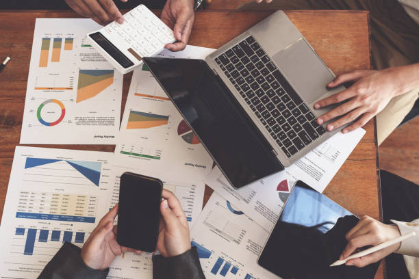istock Group of Businesswoman and Accountant checking data document on digital tablet for investigation of corruption account. Anti Bribery concept 1422708923
