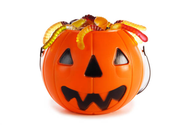 istock Worms candies in Halloween bag 1422709135