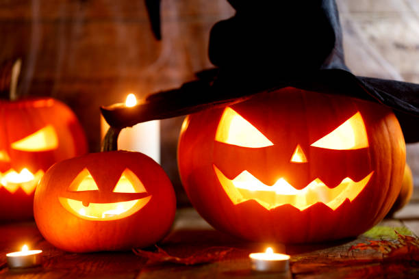 istock Festive mystical halloween pumpkins 1422709157
