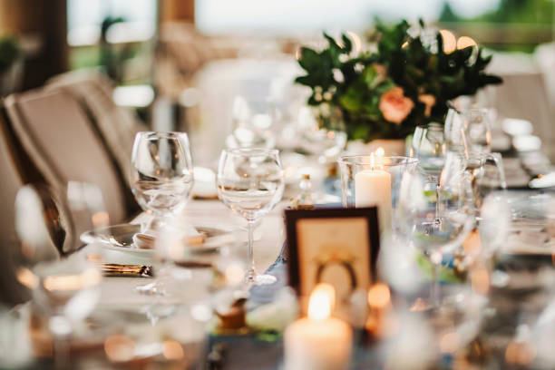 istock Fresh flowers wedding decoration. Table set up. 1422713220