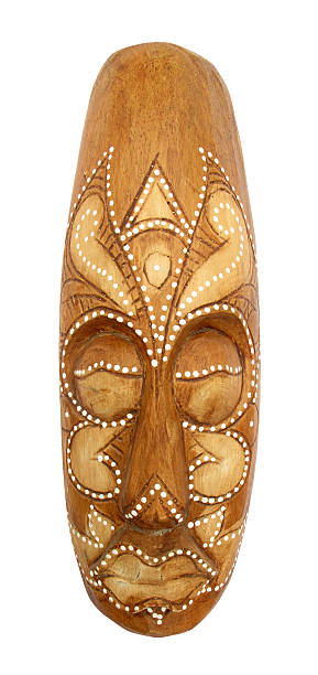 istock Wooden brown ritual mask 142271556