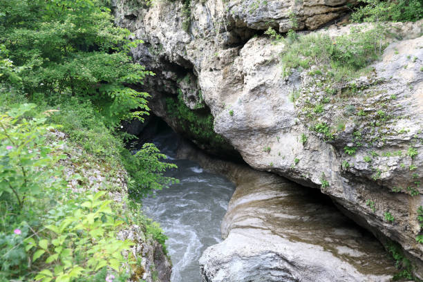 istock Landscape of Khadzhokh gorge in summer 1422718507