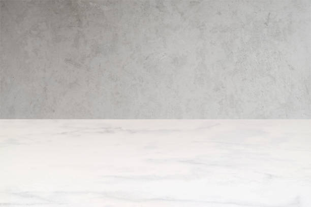 istock White Marble Floor and Gray Concrete Wall Background Scene 1422718749