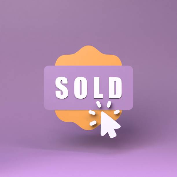istock Banner with the inscription sold out. 3D rendering illustration. 1422719582