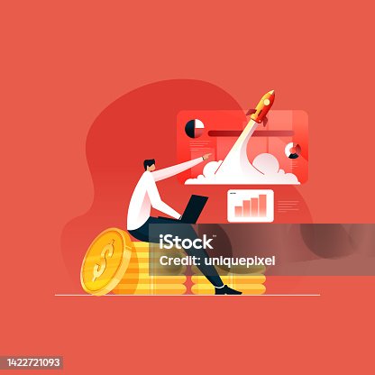 istock businessman doing hard work with clear intention modern venture start up or concept of successful launching vector 1422721093
