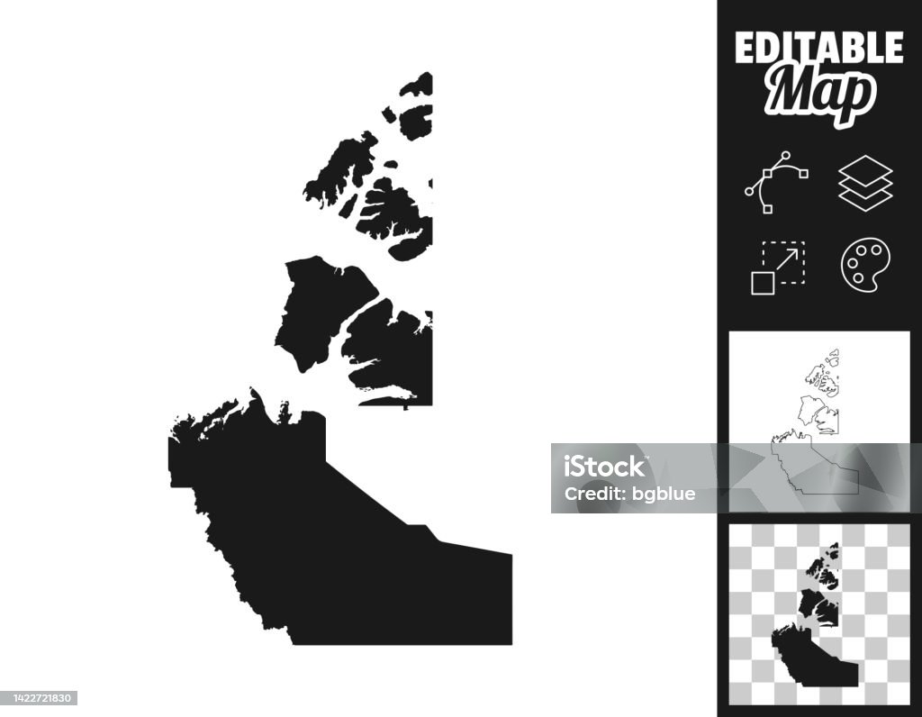 Nwa Map Vector Northwest Territories Maps For Design Easily Editable Stock ...