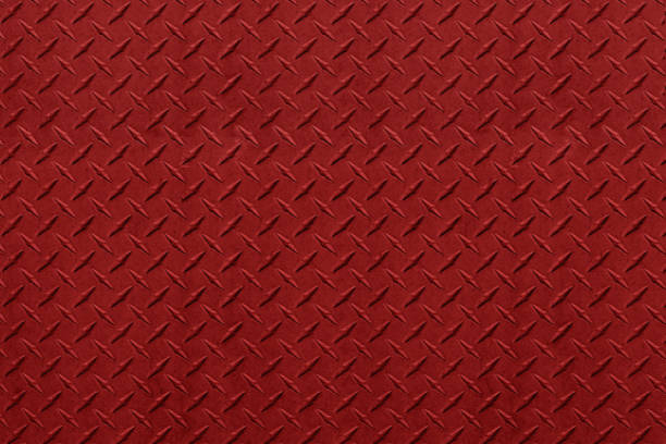 istock Abstract Red Metal Diamond Plate Background 1422724098