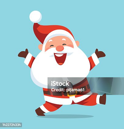istock Happy Santa Claus is smiling 1422724334
