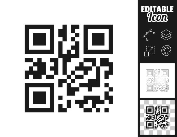 illustrations, cliparts, dessins animés et icônes de code qr. icône pour le design. facilement modifiable - code