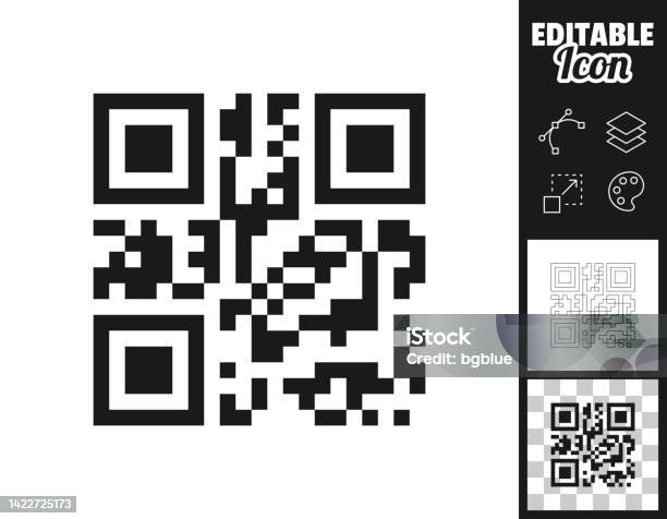 Qr Code Icon For Design Easily Editable Stock Illustration - Download Image Now - QR Code, Coding, Vector