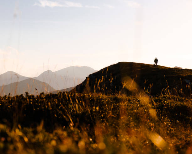 istock Amazing sunset on the Ligurian Alps 1422730891