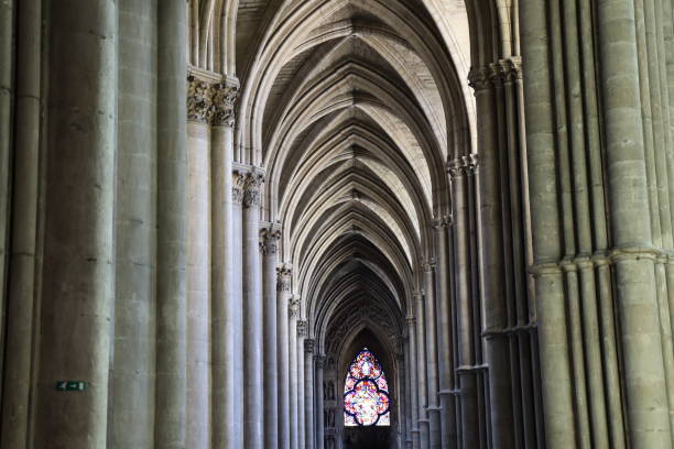 Notre Dame de Reims cathedral, gothic style, interior of the cathedral, city of Reims, Marne department, France