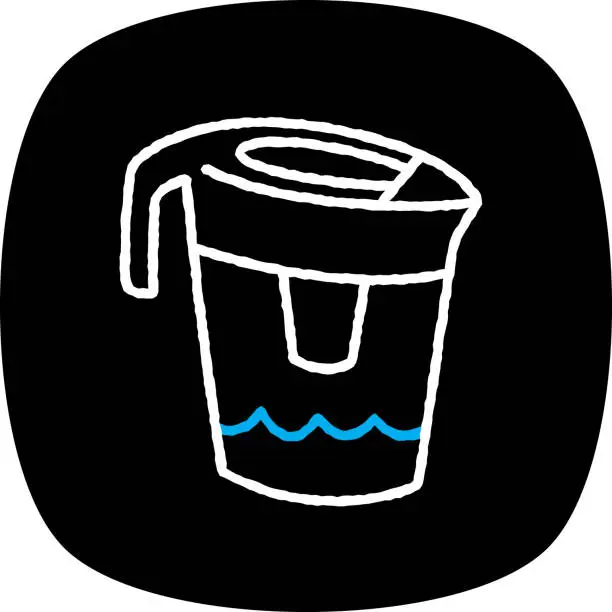 Vector illustration of Water Filter Doodle 3