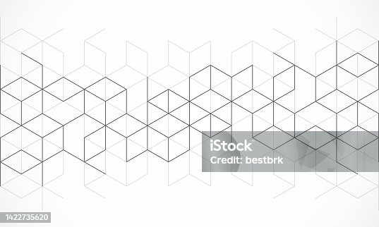 istock The graphic design element and abstract geometric background with isometric vector blocks 1422735620