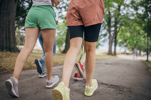 istock Women jogging in park 1422737850