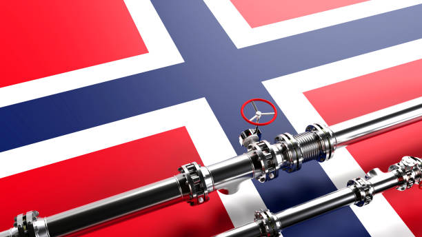 Exports of Norwegian oil and gas. Energy in Norway. stock photo