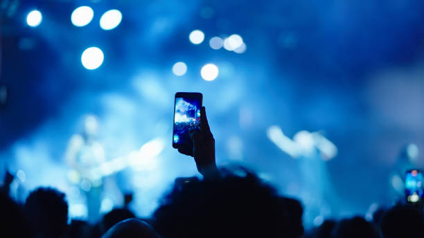 Audience in a rock concert.