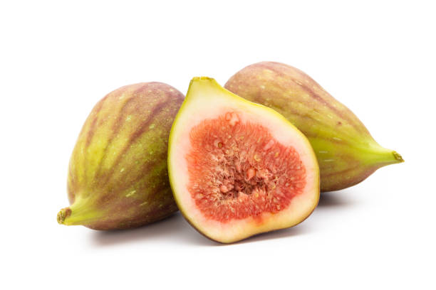 istock Fig fruits isolated on white background. Top view. Flat lay pattern 1422744804
