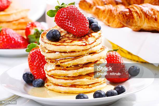 Stack Of Pancakes Stock Photo - Download Image Now - Baked, Baked Pastry Item, Bakery