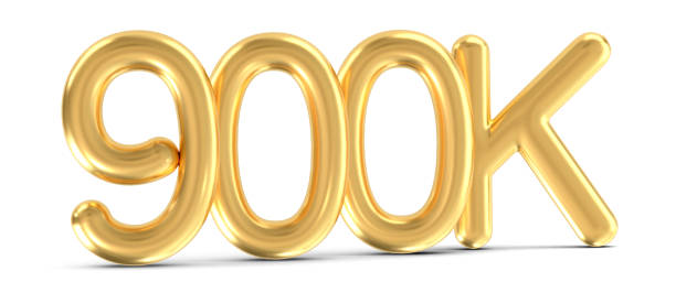 istock 3d golden900K isolated on white background. 3d illustration. 1422748732
