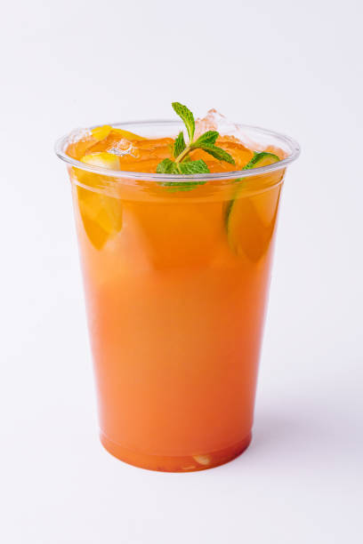 istock Chinese orange juice with ice and mint 1422755078