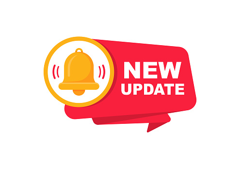 Updated Notification New Update Banner With Notification Bell New Update Available ...