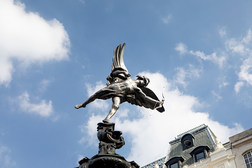 The statue of Eros in a summer afternoon in London