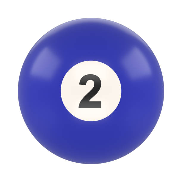 istock Billiard ball number two blue color isolated on white background 1422762621