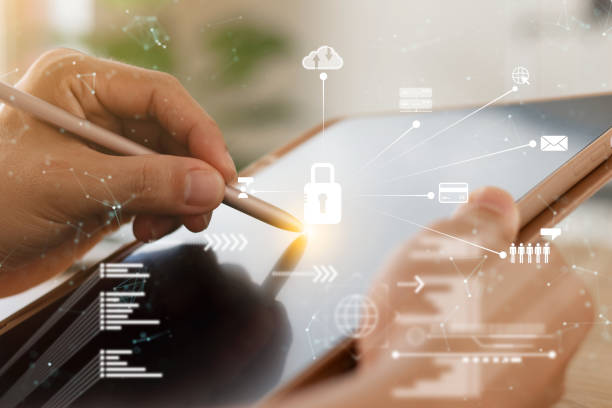 istock Concept of cyber security, information security and encryption, Login, User, secure access to user's personal information, secure Internet access. 1422771319