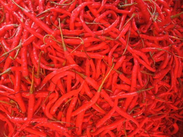istock Red chilli at the market. 1422778001
