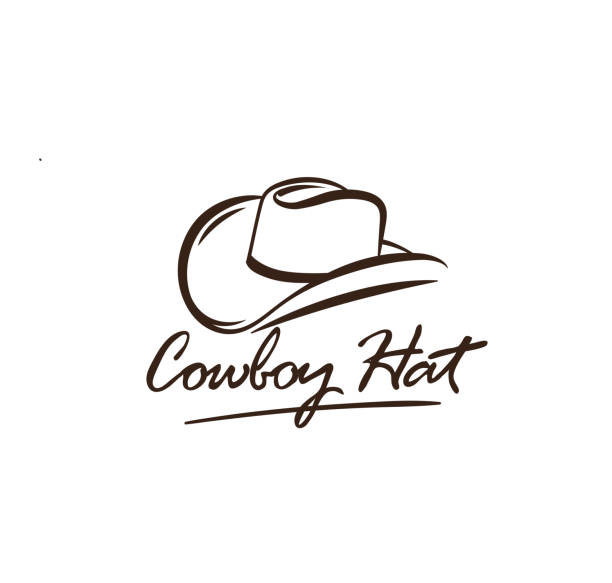 Cowboy hat vector illustration Cowboy hat sketch vector illustration cowboy hat stock illustrations
