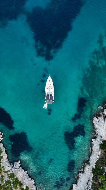 istock Yacht drone shot 1422790504