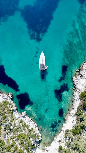 istock Yacht drone shot 1422790508