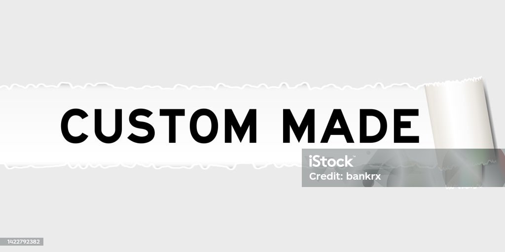 Customised Word Background Ripped Gray Paper Background That Have Word Custom Made Under Torn Part ...