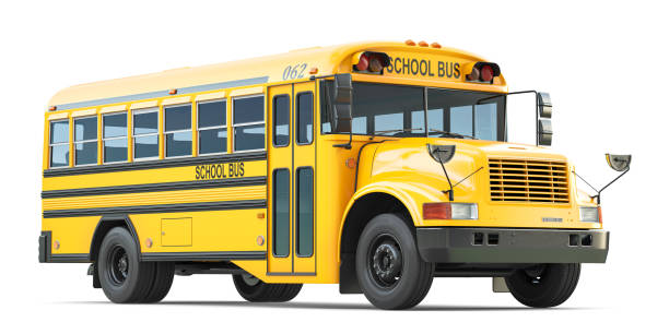 istock School bus isolated on white background. 1422792746