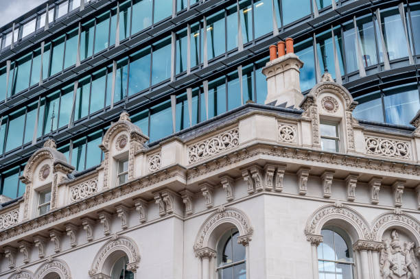 London, UK - August 21, 2022: Beautiful modern architecture on London's High Holborn street.