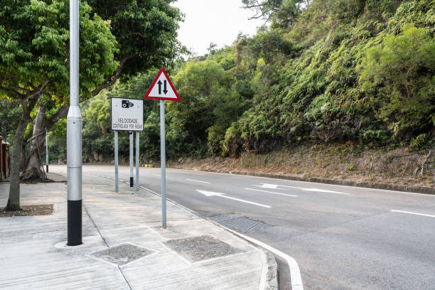 istock Traffic signs along the mountain road 1422795477