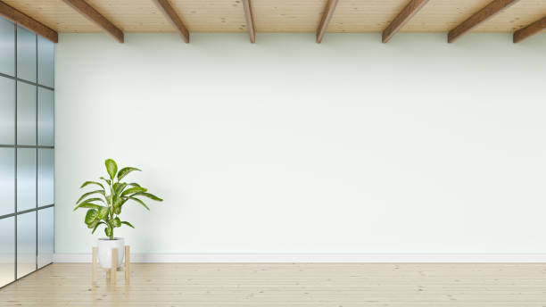 istock Mock up living room and wall design for text and element in picture 1422800465